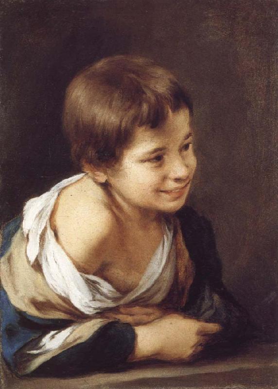 Bartolome Esteban Murillo A Peasant Boy Leaning on a sill